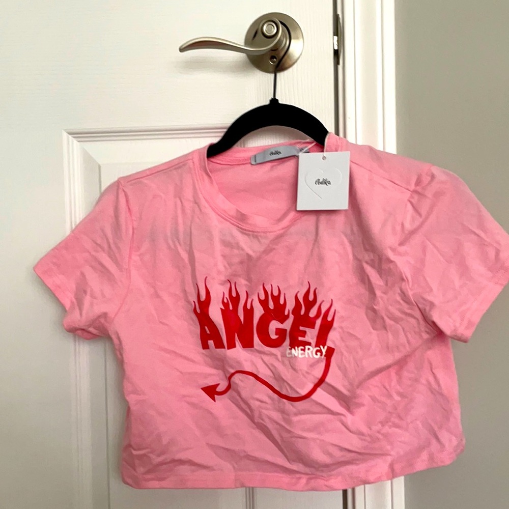 Angel Energy crop shirt